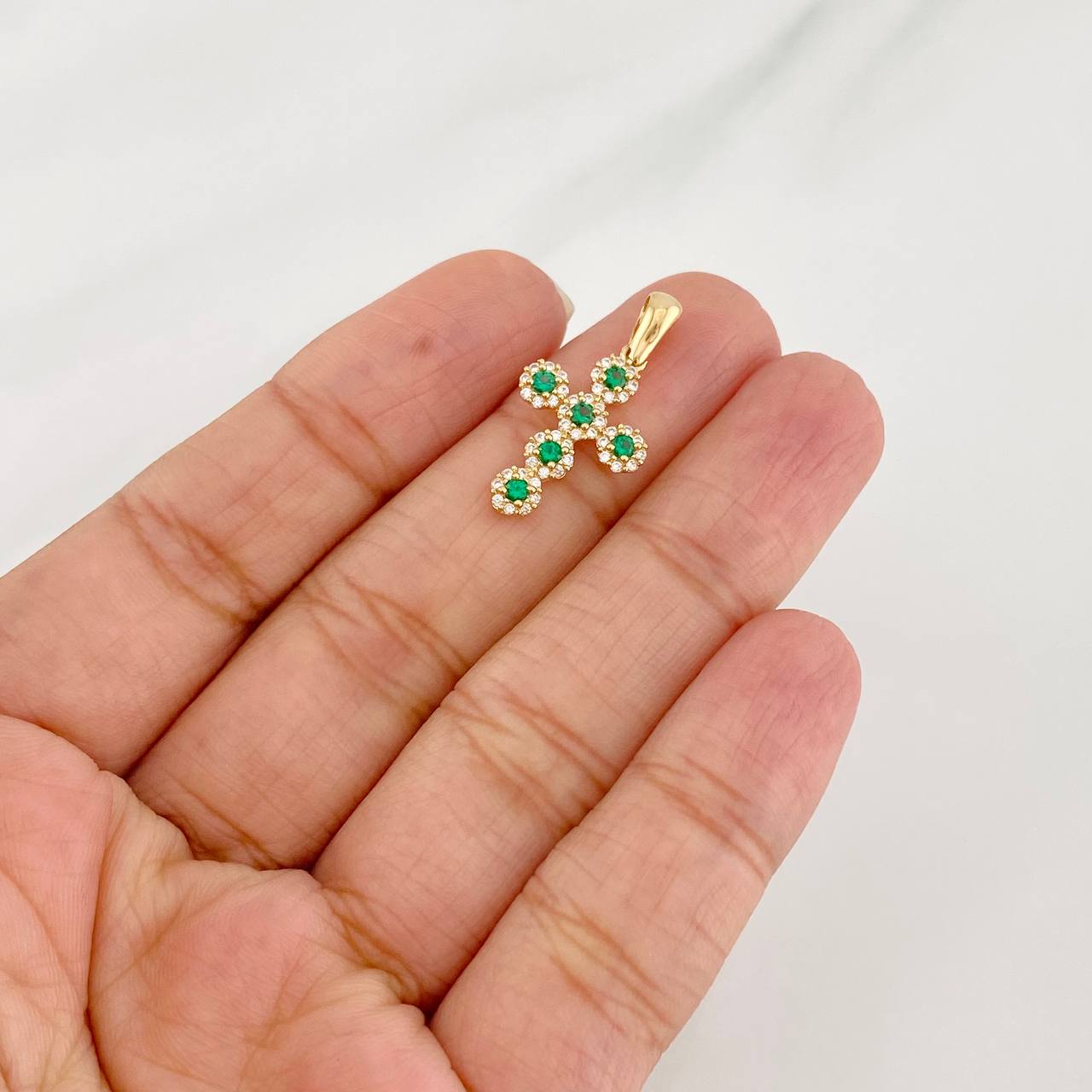 Dije Cruz Tupida 1.6g / 2.3cm Oro Amarillo 18K
