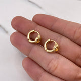 Candongas Yiss corazon 2.6gr / 1.2cm / Rombos Oro Amarillo 18K $