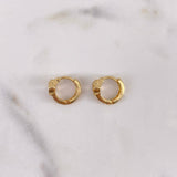 Candongas Yiss corazon 2.6gr / 1.2cm / Rombos Oro Amarillo 18K $