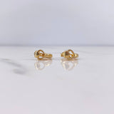 Candongas Yiss corazon 2.6gr / 1.2cm / Rombos Oro Amarillo 18K $