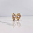 Candongas Xia corazon 2.95gr / 1.3cm / Circones Blancos Oro Amarillo 18K #