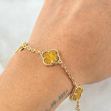 Pulso Aro Seguido Trebol 11.55gr / 20cm / Nac.Esp. Oro 18K ©