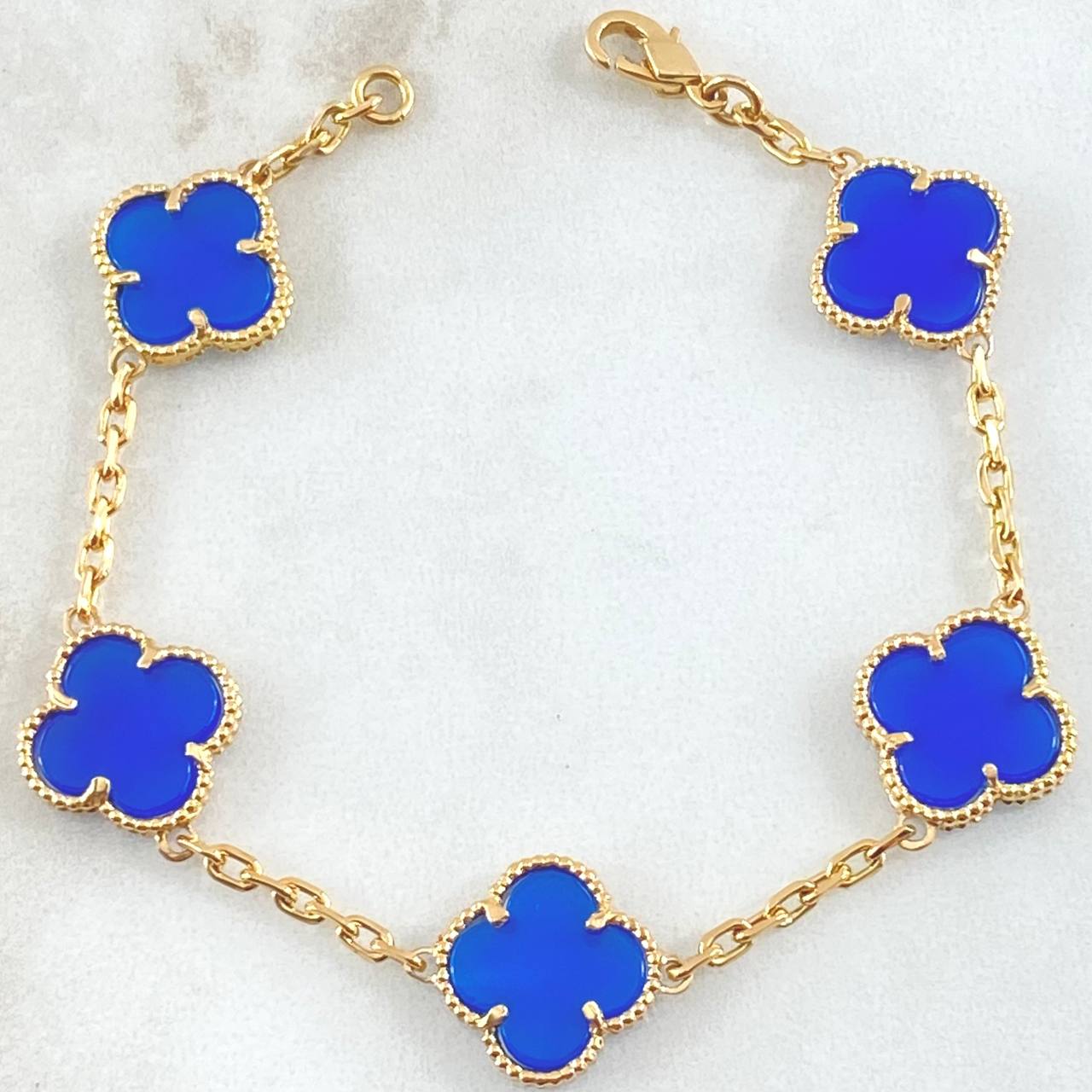 Pulso Aro Seguido Trebol 10.6gr / 17cm / Nac.Esp. Oro 18K ©