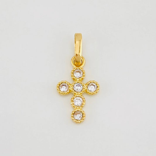Dije Cruz Tupida 0.85g / 1.8cm Oro Amarillo 18K