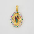 Dije Medalla Virgen de Guadalupe 3.7g / 3cm Dos Oros Amarillo Blanco 18K