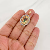 Dije Medalla Virgen de Guadalupe 3.7g / 3cm Dos Oros Amarillo Blanco 18K