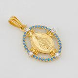 Dije Medalla Virgen Milagrosa 1.85g / 2.5cm Oro Amarillo 18K