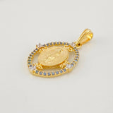 Dije Medalla Virgen Milagrosa 1.85g / 2.5cm Oro Amarillo 18K