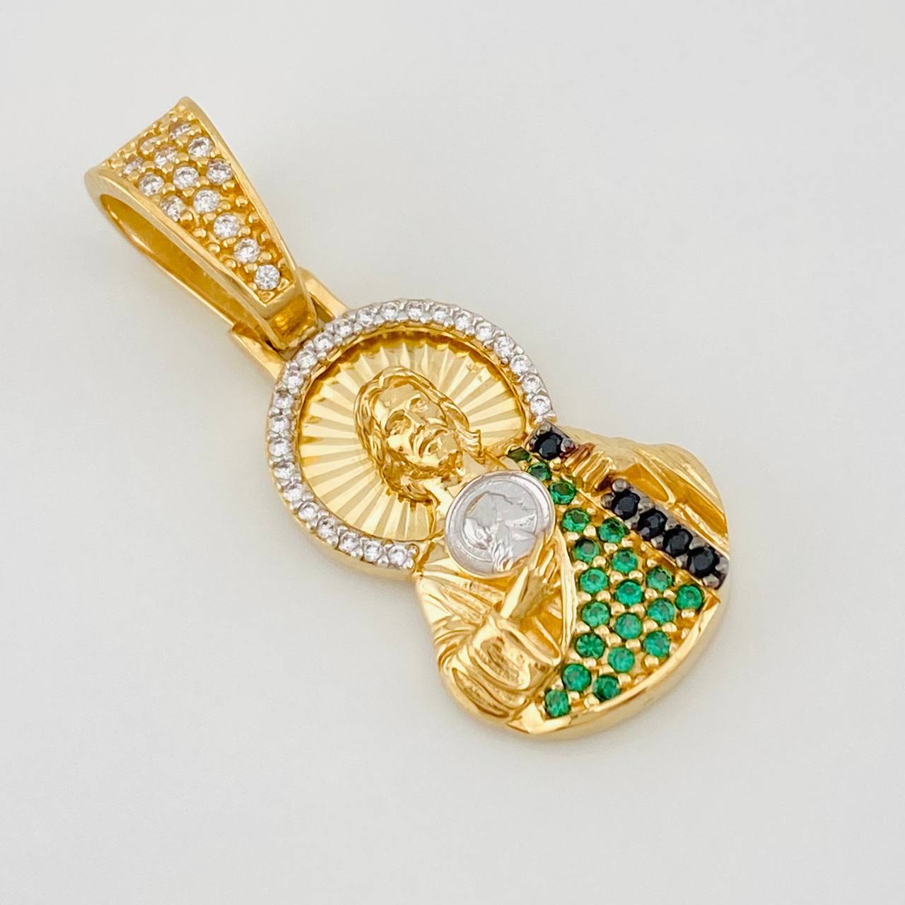 Dije San Judas Tadeo 4.05g / 3cm Dos Oros Amarillo Blanco 18K