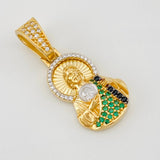 Dije San Judas Tadeo 4.05g / 3cm Dos Oros Amarillo Blanco 18K