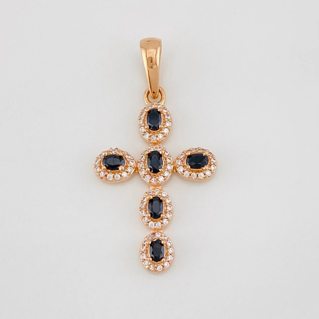 Dije Cruz Tupida 1.9g / 3cm Oro Rosa 18K