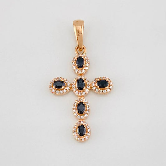 Dije Cruz Tupida 1.9g / 3cm Oro Rosa 18K