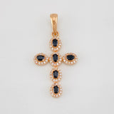 Dije Cruz Tupida 1.9g / 3cm Oro Rosa 18K