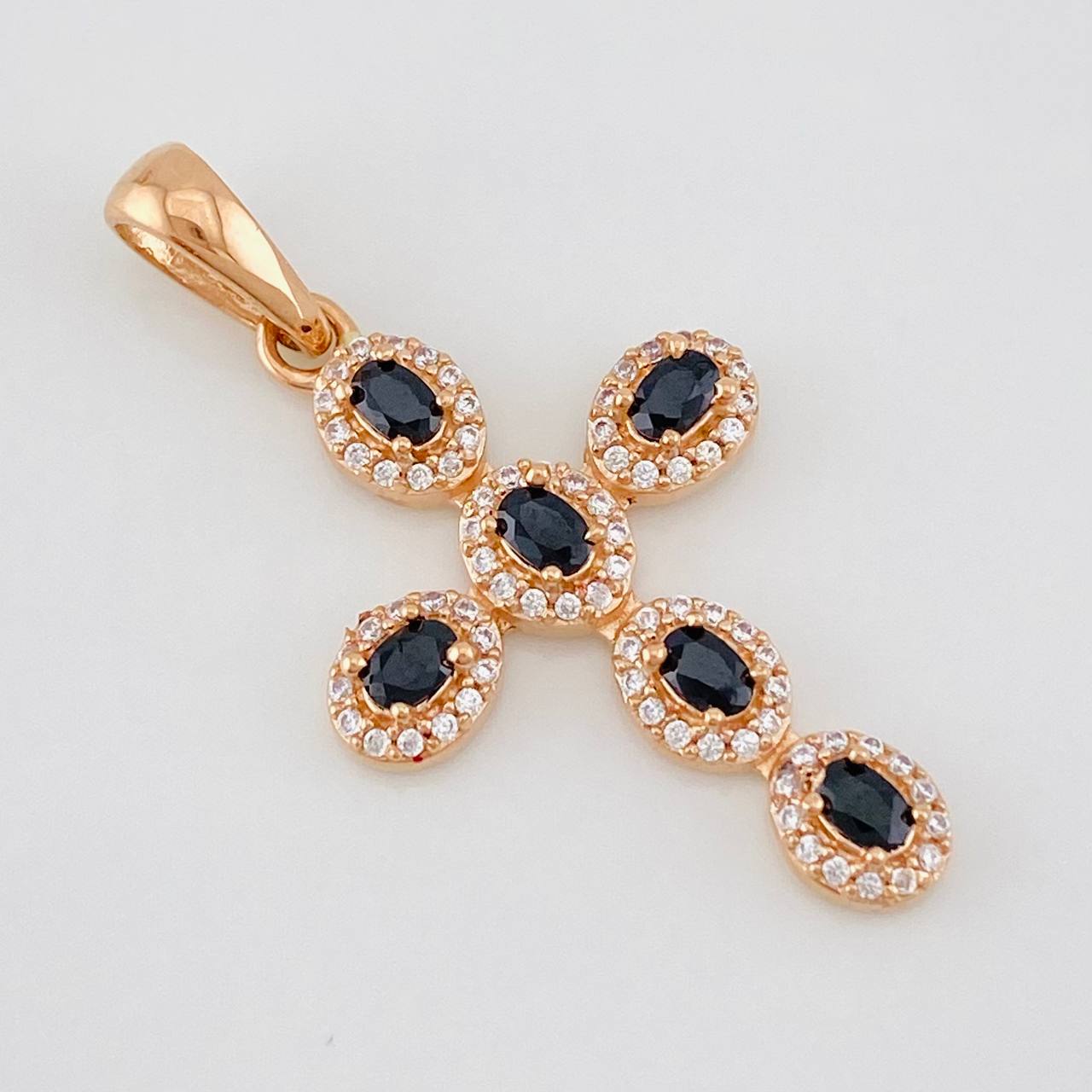 Dije Cruz Tupida 1.9g / 3cm Oro Rosa 18K
