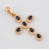 Dije Cruz Tupida 1.9g / 3cm Oro Rosa 18K