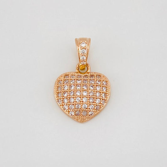 Dije Corazon 1.5g / 2.6cm Oro Rosa 18K