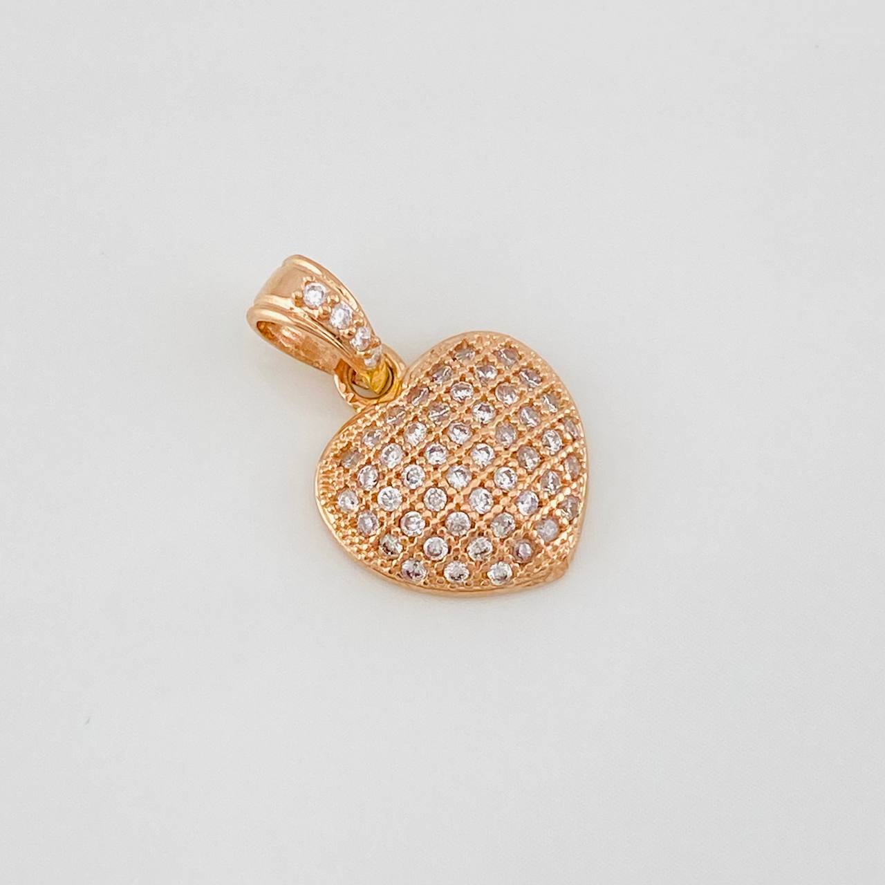 Dije Corazon 1.5g / 2.6cm Oro Rosa 18K