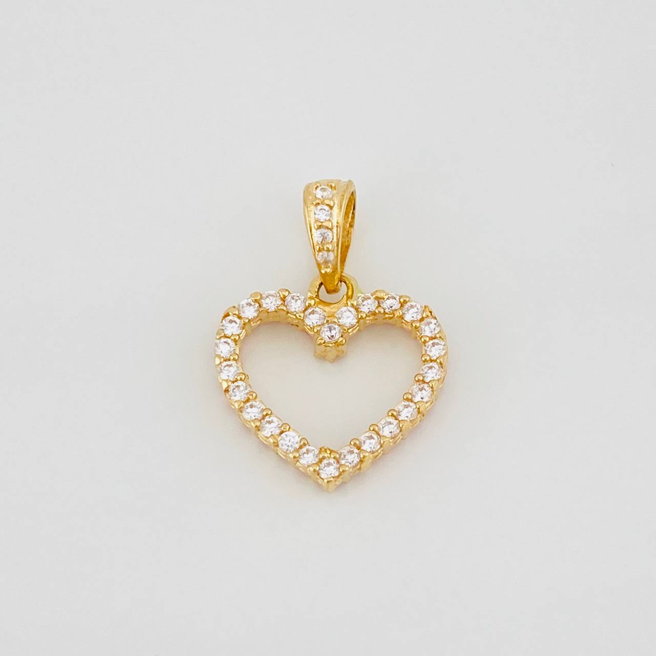 Dije Corazon Silueta Doble Faz 1.45g / 1.5cm Oro Amarillo 18K