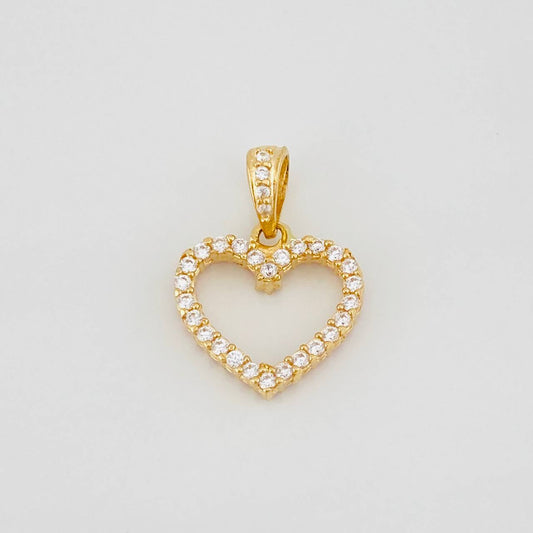Dije Corazon Silueta Doble Faz 1.45g / 1.5cm Oro Amarillo 18K