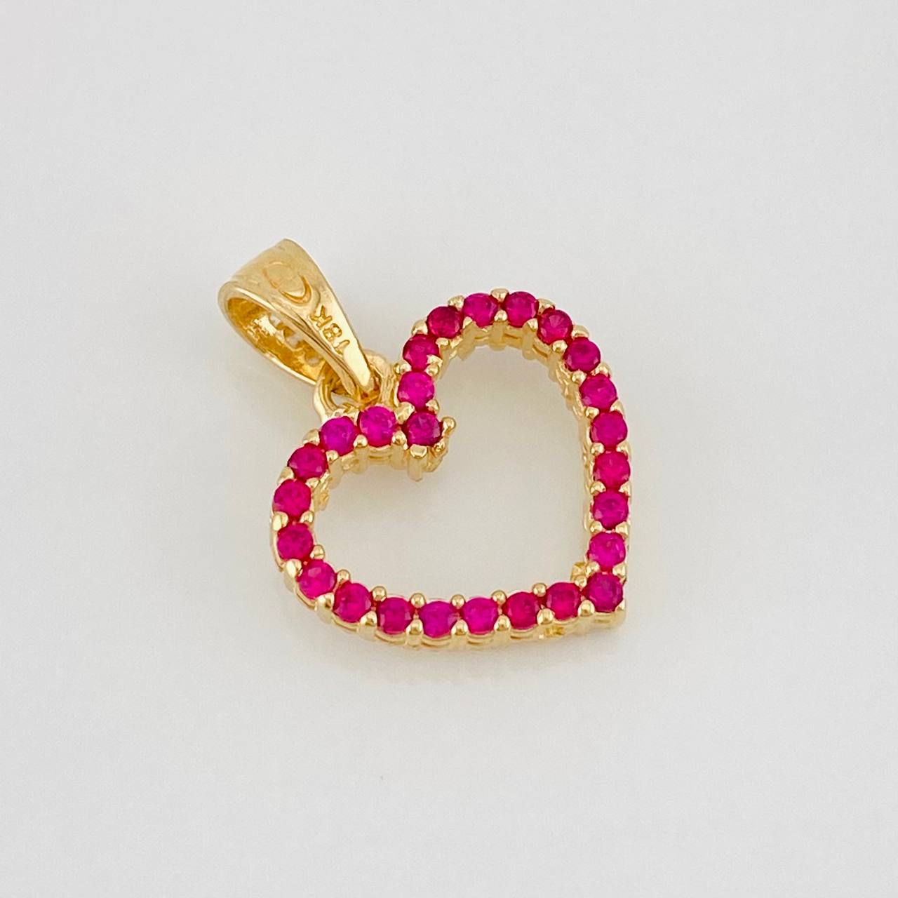 Dije Corazon Silueta Doble Faz 1.45g / 1.5cm Oro Amarillo 18K