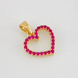 Dije Corazon Silueta Doble Faz 1.45g / 1.5cm Oro Amarillo 18K