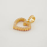 Dije Corazon Silueta Doble Faz 1.45g / 1.5cm Oro Amarillo 18K