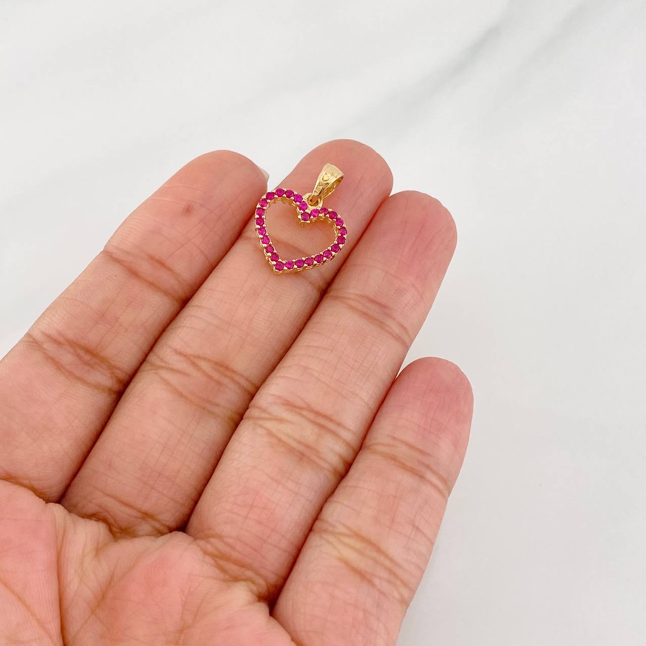 Dije Corazon Silueta Doble Faz 1.45g / 1.5cm Oro Amarillo 18K