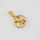 Dije Caballo Diamantado 1.85g / 1.8cm Oro Amarillo 18K