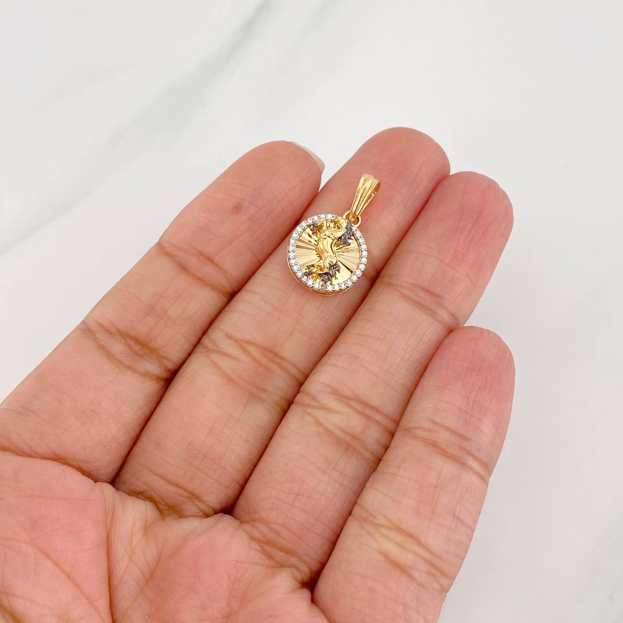 Dije Caballo Diamantado 1.85g / 1.8cm Oro Amarillo 18K