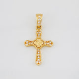 Dije Cruz Trebol 1.2g / 2.3cm Oro Amarillo 18K