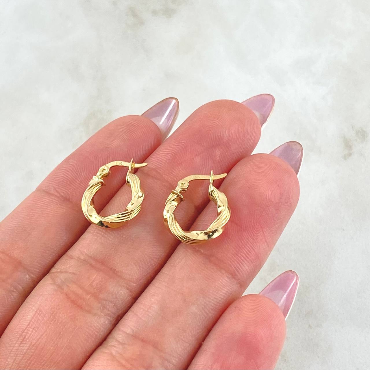 Candongas Mai 1.05gr / 1.4cm-Oro Amarillo 18K