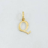 Dije Letra Q Cursiva 0.45gr / 1.6cm / Oro Amarillo 18K ©