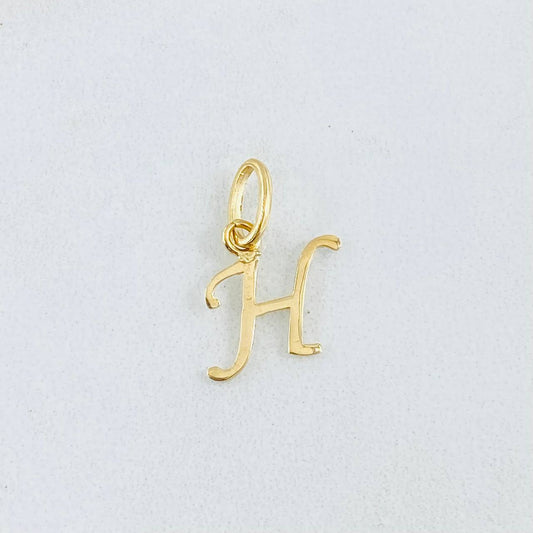 Dije Letra H Cursiva 0.45gr / 1.7cm / Oro Amarillo 18K ©