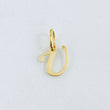 Dije Letra U Cursiva 0.45gr / 1.5cm / Oro Amarillo 18K ©
