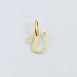 Dije Letra U Cursiva 0.45gr / 1.5cm / Oro Amarillo 18K ©