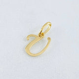 Dije Letra U Cursiva 0.45gr / 1.5cm / Oro Amarillo 18K ©