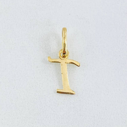 Dije Letra T Cursiva 0.35gr / 1.6cm / Oro Amarillo 18K ©
