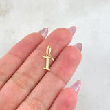 Dije Letra T Cursiva 0.35gr / 1.6cm / Oro Amarillo 18K ©