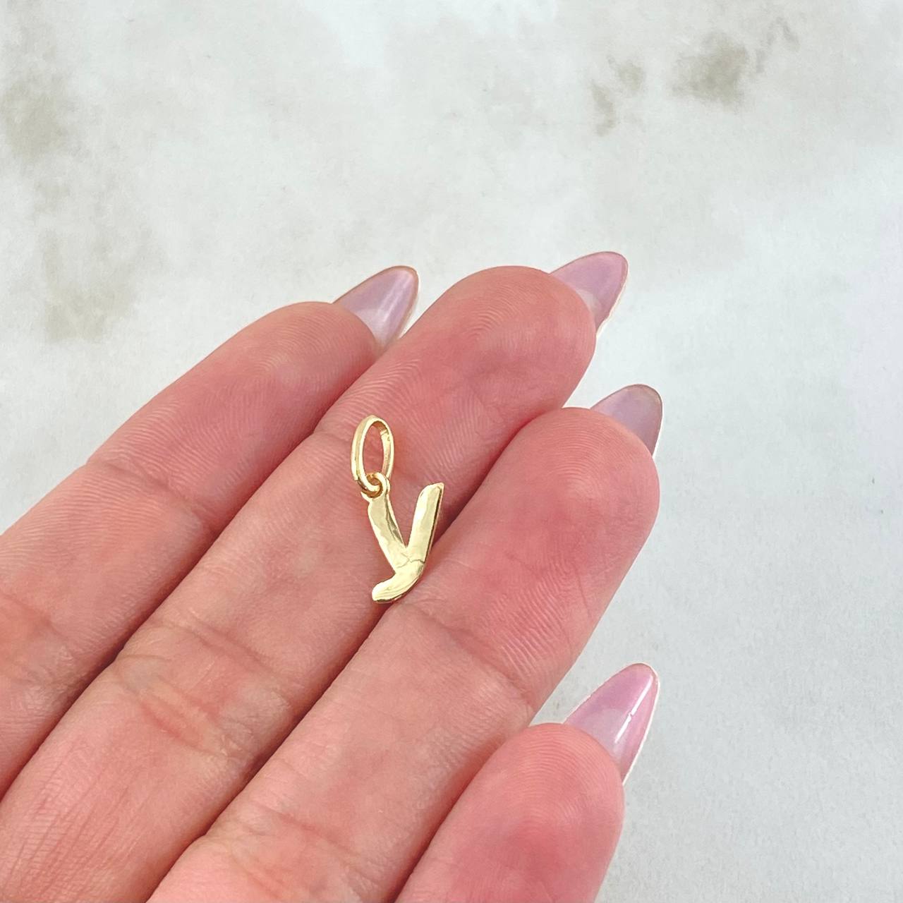 Dije Letra Y Cursiva 0.4gr / 1.5cm / Oro Amarillo 18K ©