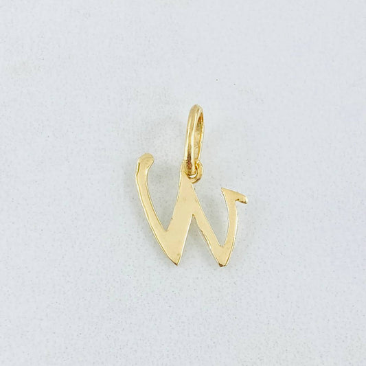 Dije Letra W Cursiva 0.45gr / 1.6cm / Oro Amarillo 18K ©