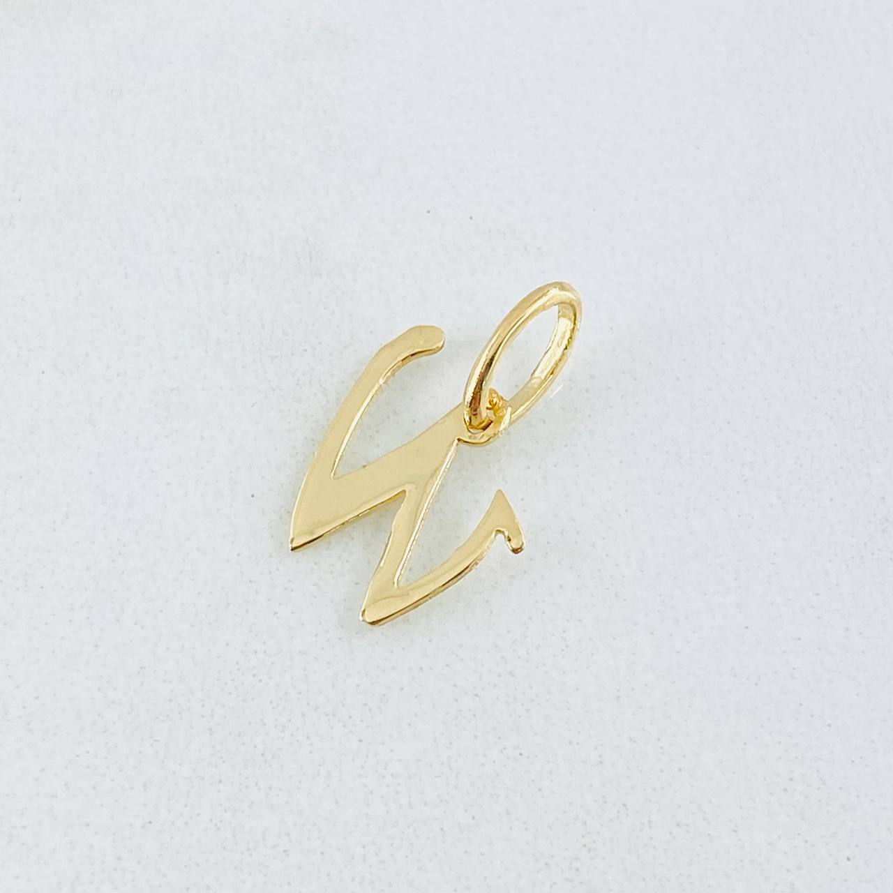 Dije Letra W Cursiva 0.45gr / 1.6cm / Oro Amarillo 18K ©