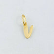 Dije Letra V Cursiva 0.4gr / 1.6cm / Oro Amarillo 18K ©