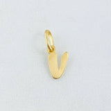 Dije Letra V Cursiva 0.4gr / 1.6cm / Oro Amarillo 18K ©