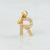 Dije Letra R 0.5gr / 1.3cm / Oro Amarillo 18K *