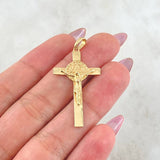 Dije Cruz San Benito 3.2gr / 4cm / Oro Amarillo 18K *