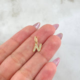 Dije Letra N 0.6gr / 1.5cm / Oro Amarillo 18K