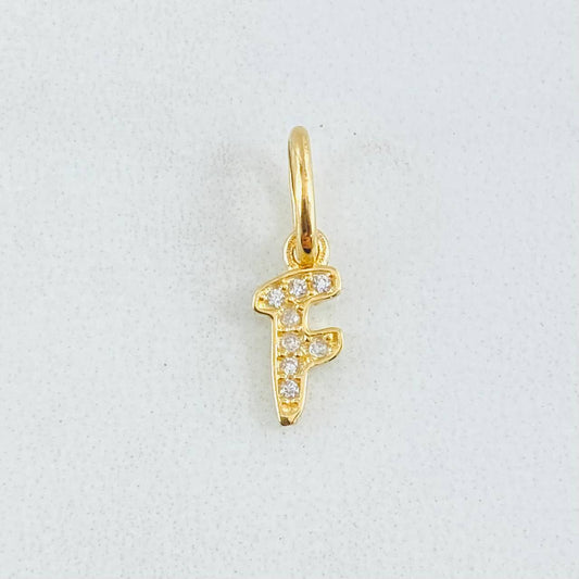 Dije Letra F 0.45gr / 1.5cm / Oro Amarillo 18K