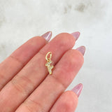Dije Letra F 0.45gr / 1.5cm / Oro Amarillo 18K