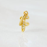 Dije Letra F 0.45gr / 1.5cm / Oro Amarillo 18K