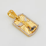 Dije Medalla San Miguel 4.05g / 3cm Tres Oros 18K